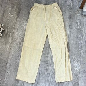 Vintage yellow linen pants